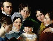 unknow artist The Dubufe Family in 1820. oil painting on canvas